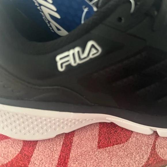 Fila Women's Black and White Athletic Shoes - Picture 10 of 16